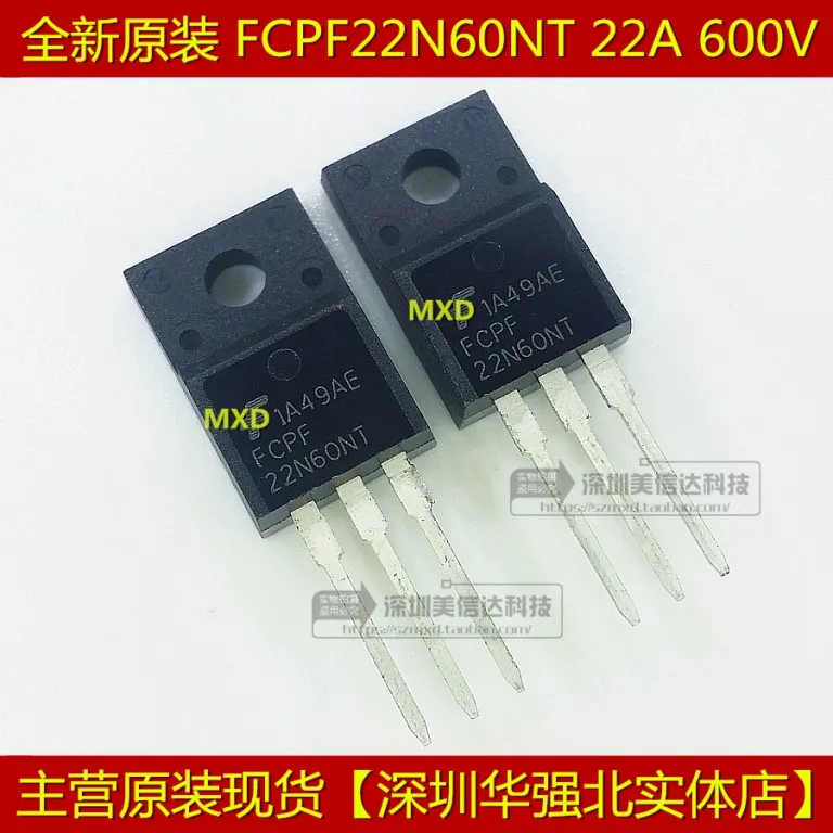 10pcs/lot New Original FCPF22N60NT 22 A600V field-effect Tube TO-220F In Stock