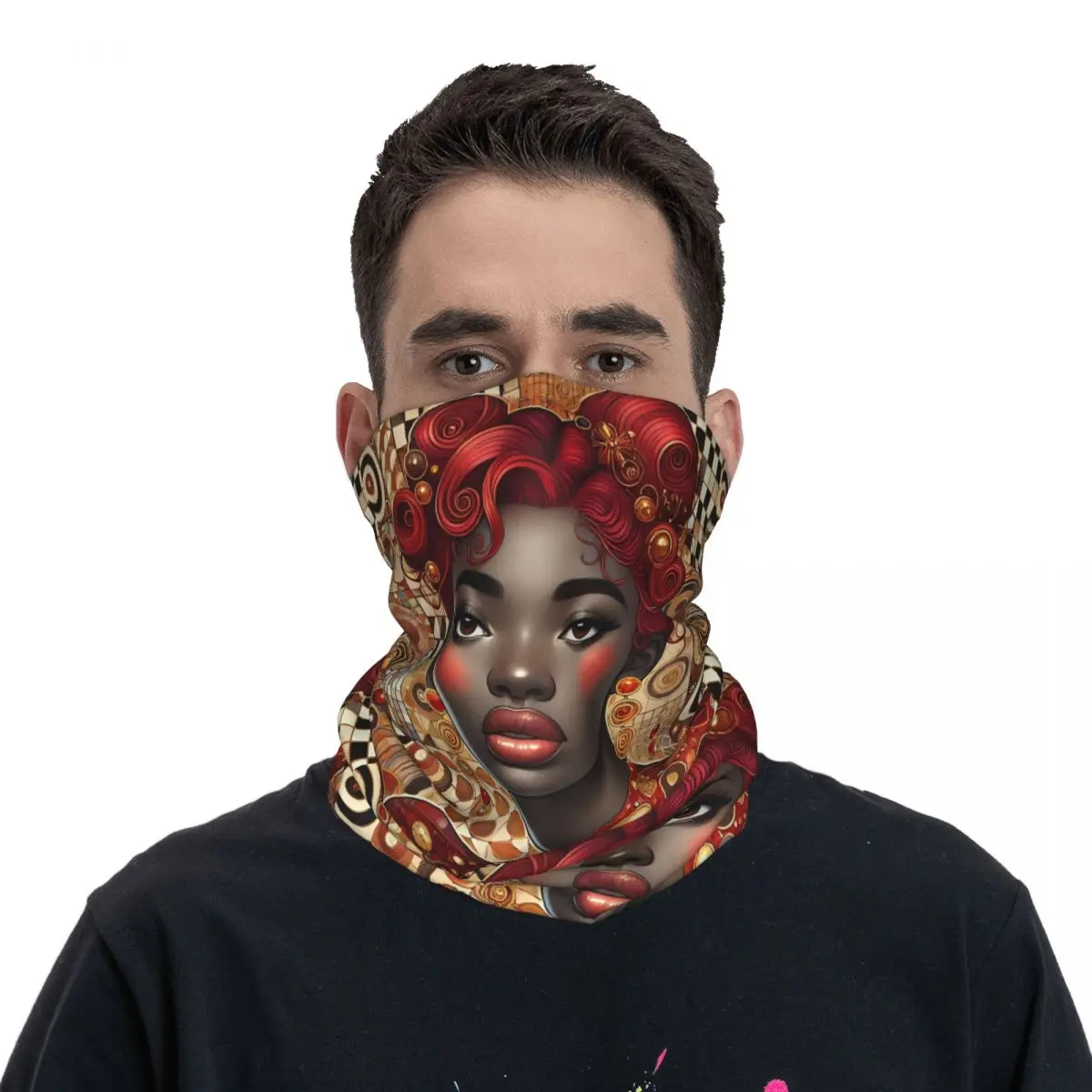 African Women Scarf Neckerchief Neck Face Mask Polyester