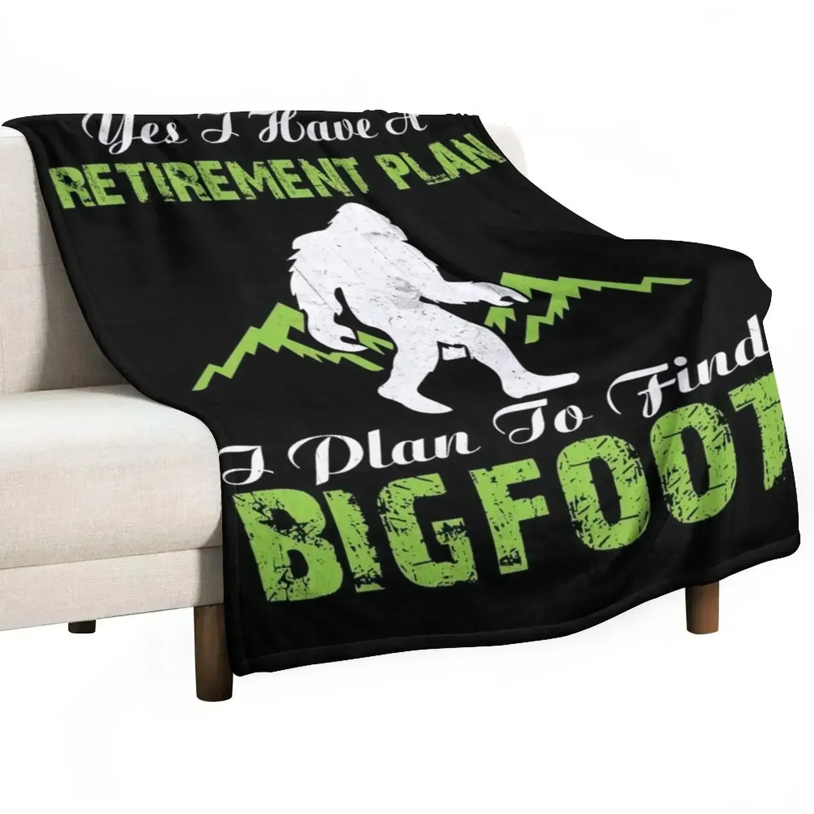 Bigfoot Sasquatch Gift Throw Blanket for sofa Furrys Vintage Blankets