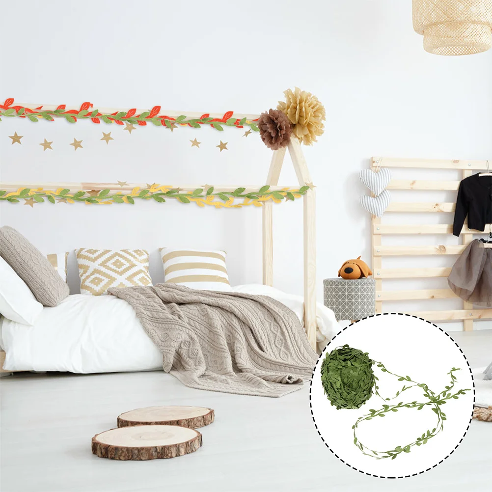 

Hanging Willow Leaf Garland Diy Artificial Vine Decorative Lifelike Plant Ornament Home Decoration Party Leaf Simulation Rattan