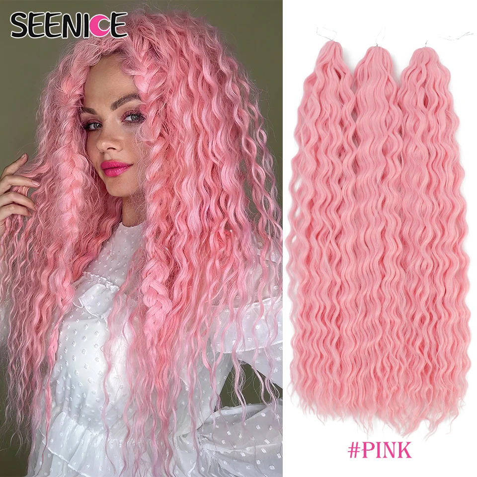 Ariel Curl Haar Tiefe Twist Häkeln Haar Synthetische Zöpfe Afro Curl Ombre 22 Zoll Wasser Welle Flechten Haar Verlängerung für Frauen