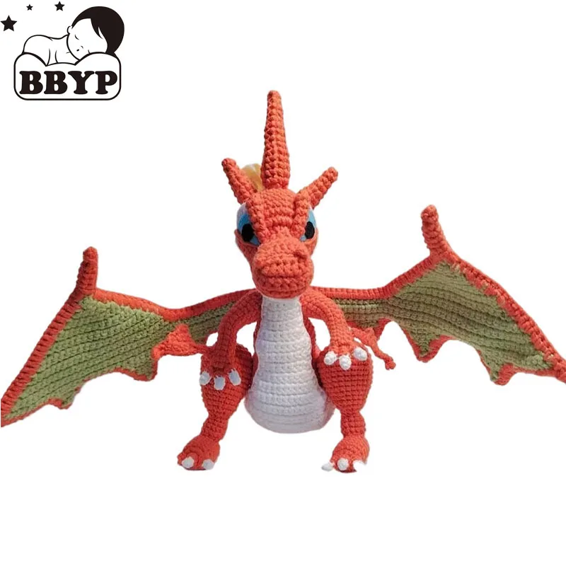 Crochet Dolls Anime Doll Fire-Breathing Dragon Birthday Gifts Home Deco Finshed Dolls