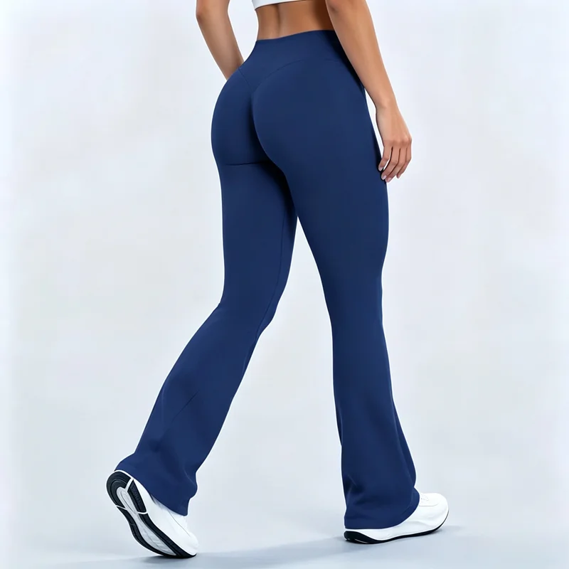 

Gym Flared Leggings Seamless Quick Dry Slim Fit Women Yoga Pants Pilates Workout Tummy Control Running Sports Fitness Flared