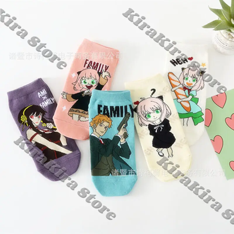 

Anya Forger SPY×FAMILY Japanese Cartoon Stockings Cotton Cosplay Yor Twilight High Quality Short Crew Socks Gifts Christmas