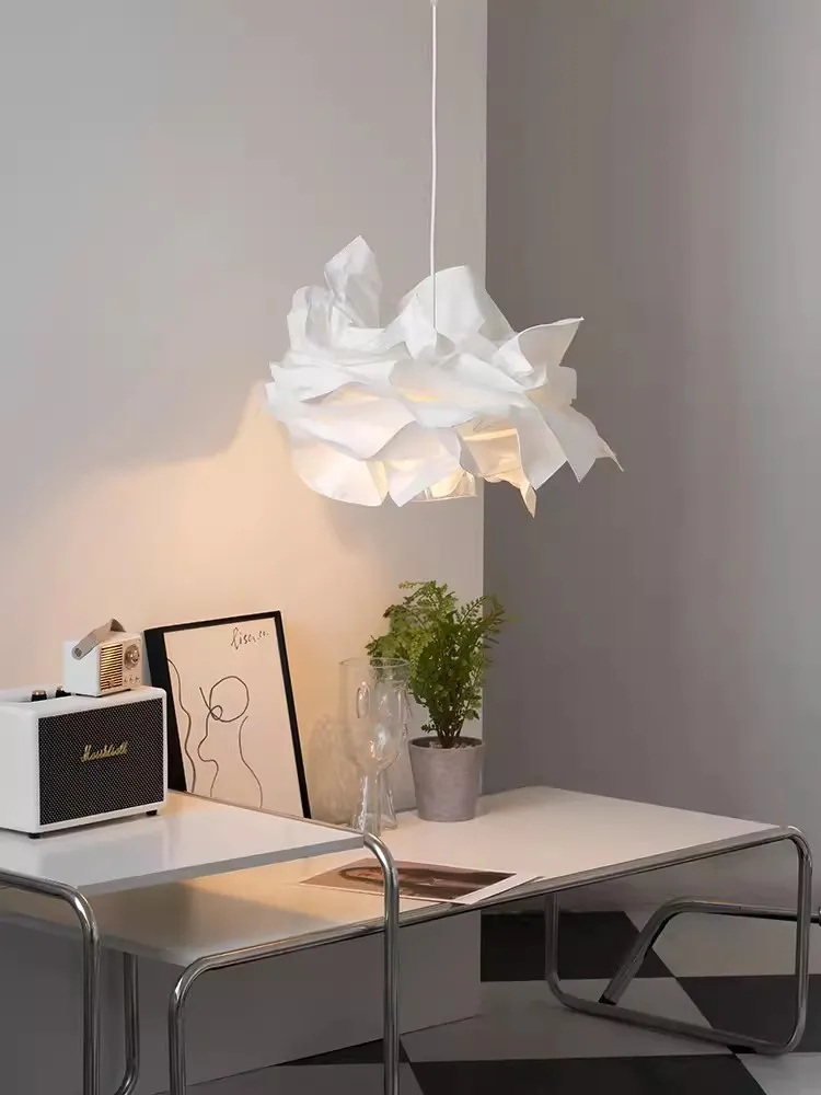 cloud bedroom lamp, paper art pendant personalized and creative DIY origami restaurant, cotton candy lamp