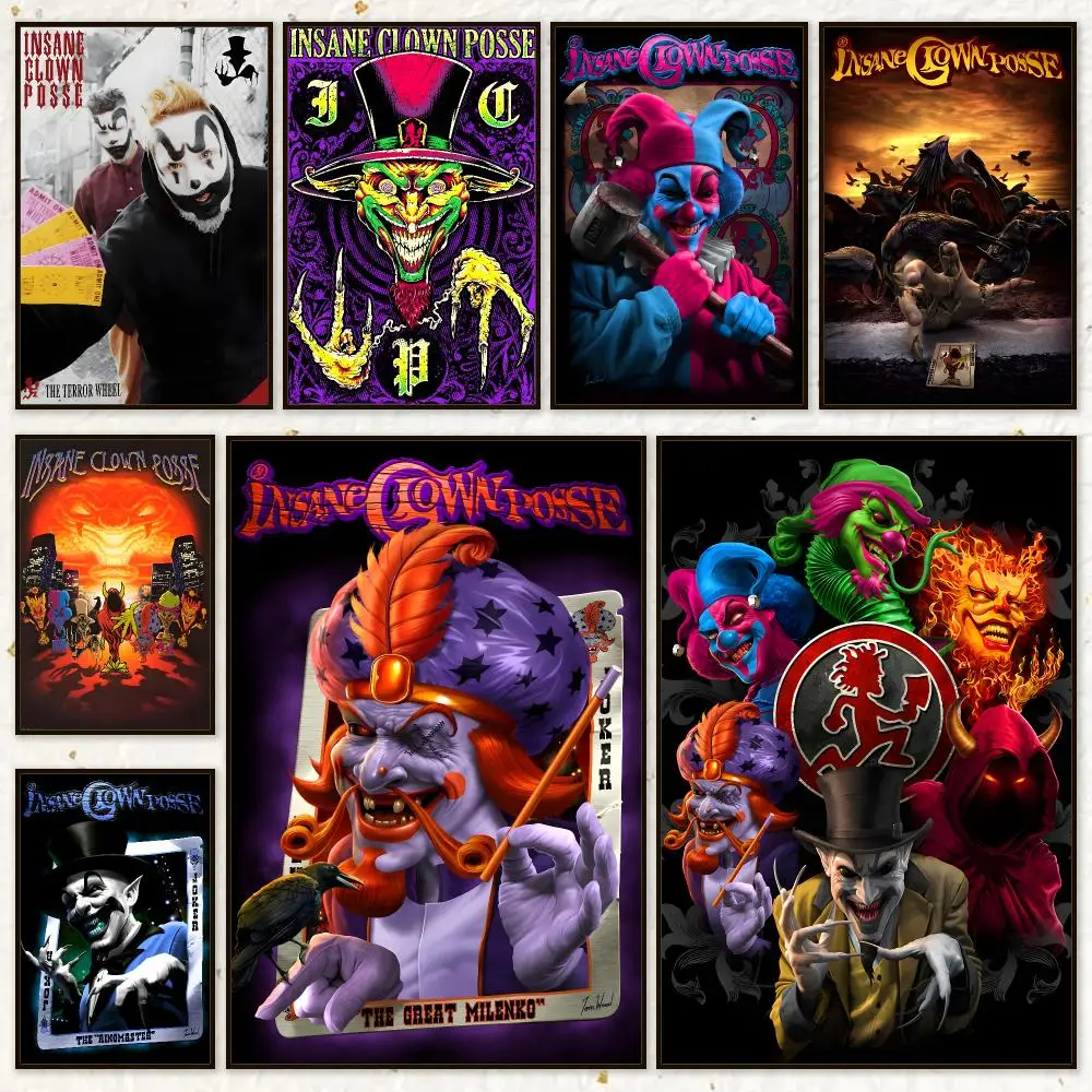Band Rock Insane Clown Posse Poster HD Waterproof Wall Art Posters Self Adhesive Bedroom Living Room Home Decor Gift