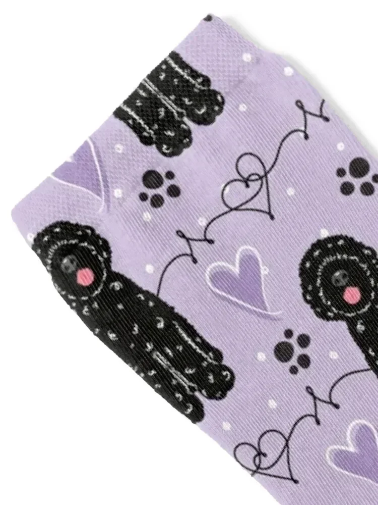 Love Black Portuguese Water Dog Socks cute hiking custom Designer Man Socks Women's