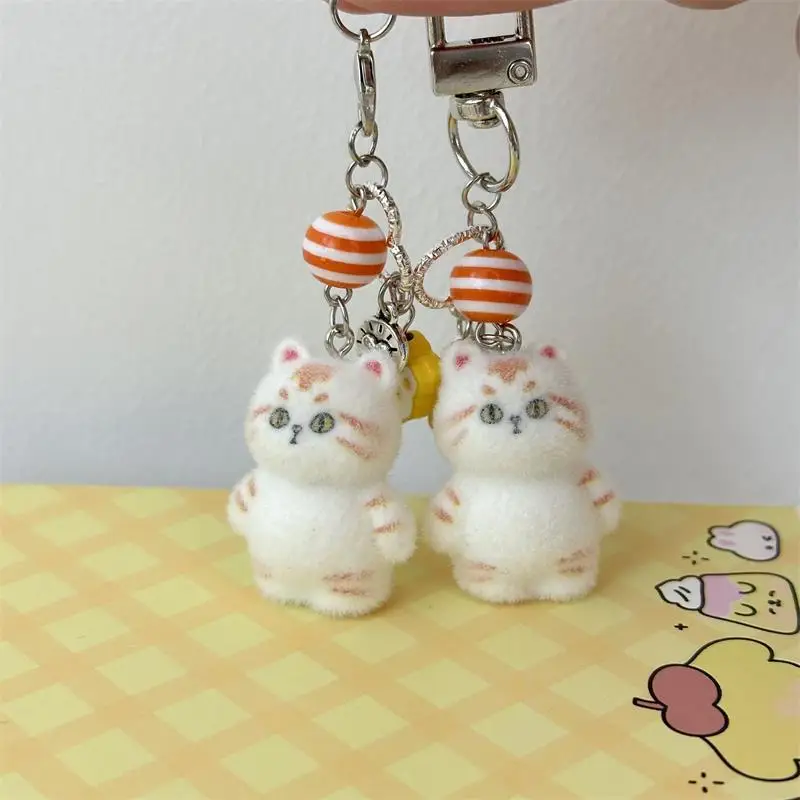 Leuke massaal kitten sleutelhanger hanger lanyard telefoon ketting dier kat rugzak charme meisje tas hangend ornament paar cadeau