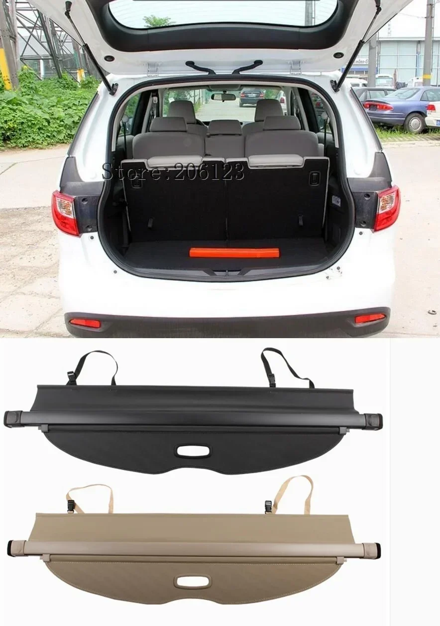 Car Rear Trunk Security Shield Cargo Cover For Mazda 5 M5 2007-2018 High Quality Auto Accessories Black / Beige