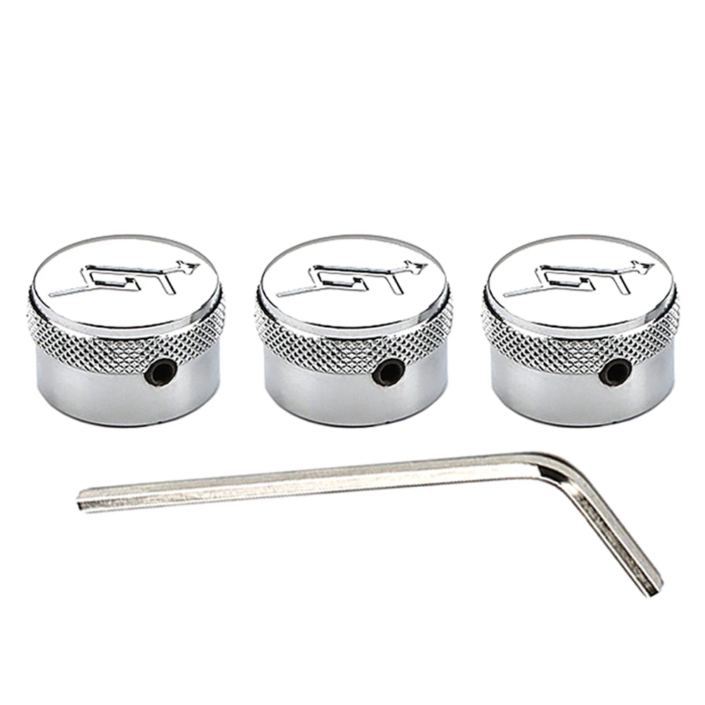 

1Set Guitar Knobs Alloy Wear-Resistant Volume Tone Control Replacement Parts for Electric Bass Electric Guitar