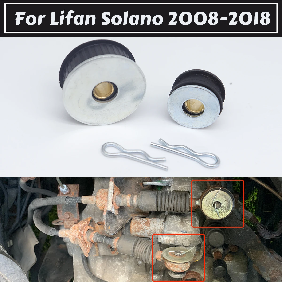 

For Lifan Solano 2008-2018 Shifter Cable Bushing Lever Upgrade Kit Washer Cotter Pin/Clip Manual Trans Car Rod End Gearbox Parts