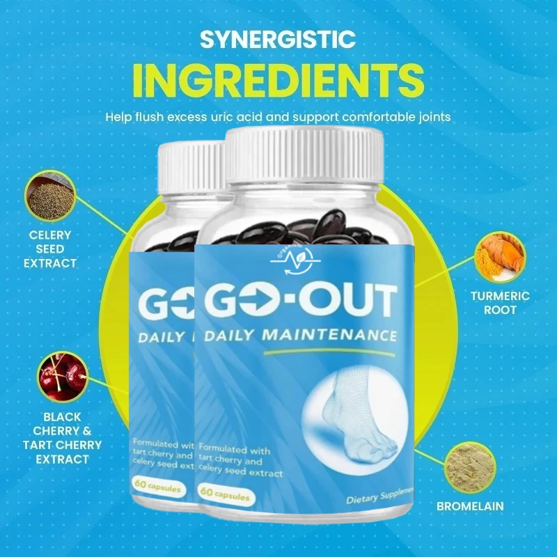 

Natural Uric Acid Supplement Containing Tartary Cherry, Celery Seed, and Turmeric - Joint and Liver Health Support 60 Capsules