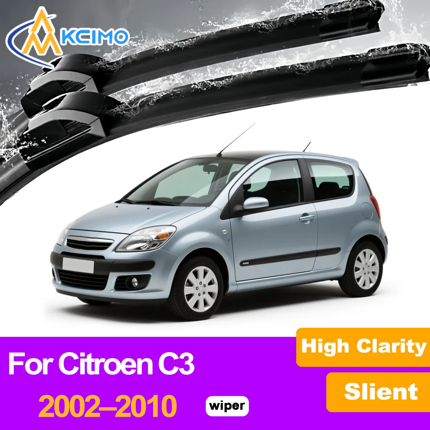 

2Pcs Front Windshield Wiper Blades For Citroen C3 2002-2010 Windscreen Window Car Accessories