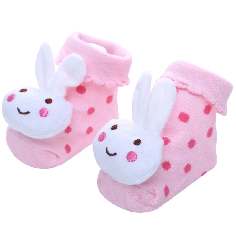 Fall Winter 0-1 Year Old Baby Socks Cute 3D Cartoon Doll Socks Warm Cute Socks Baby Girl Boy Socks