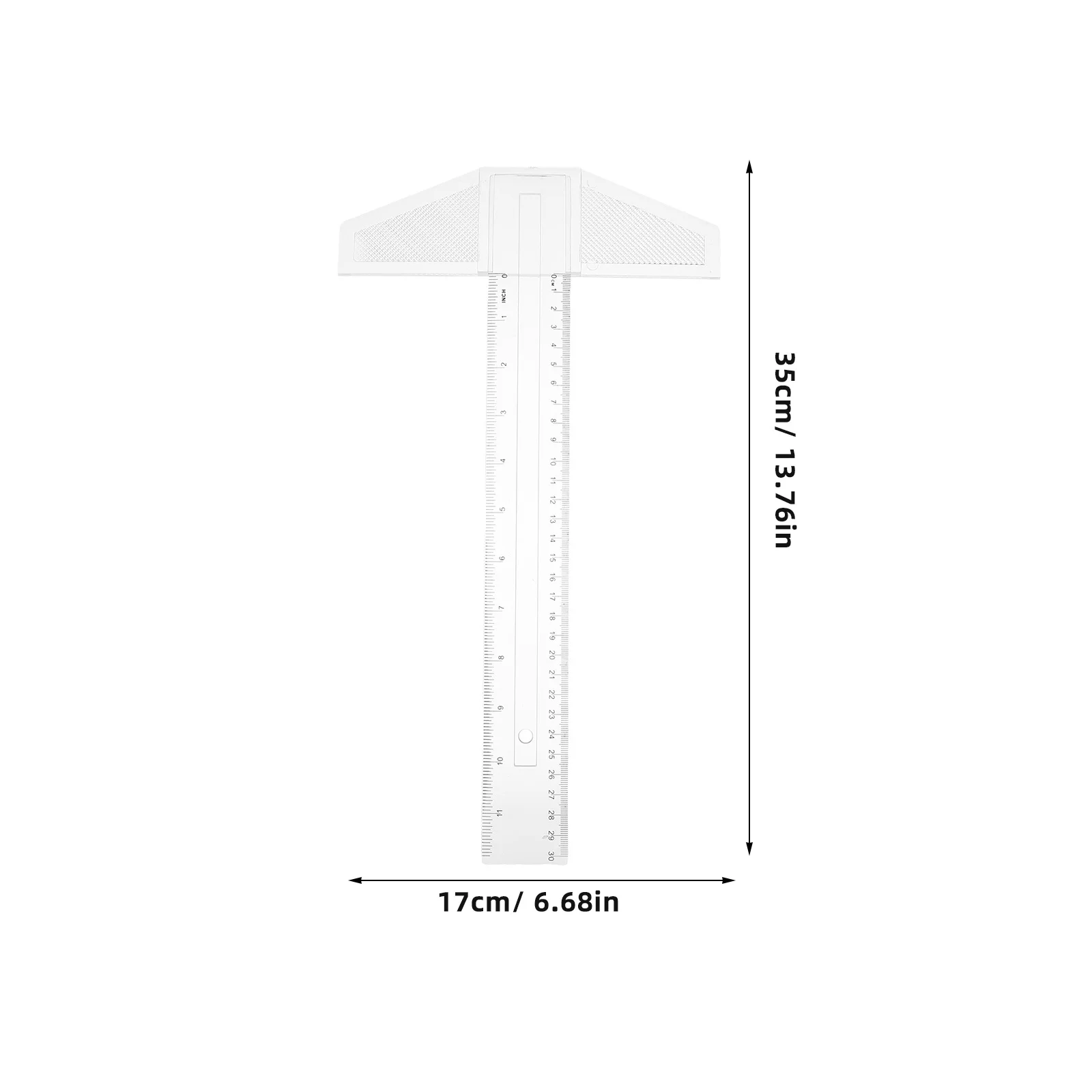 2 قطعة حاكم 30 سنتيمتر مقياس مزدوج أداة قياس شفافة لصياغة الرسم الهندسة المعمارية النجارة T