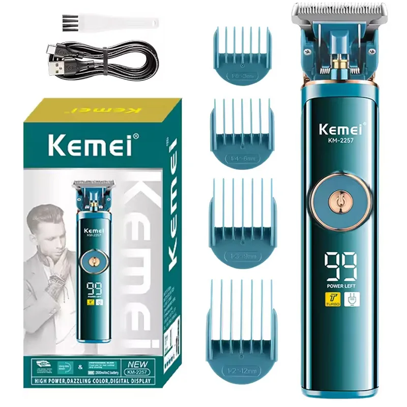 Kemei Professional Cordless Hair Trimmer For Men Electric Barber Beard Hair Clipper Rechargeable Hair Cutting Machine