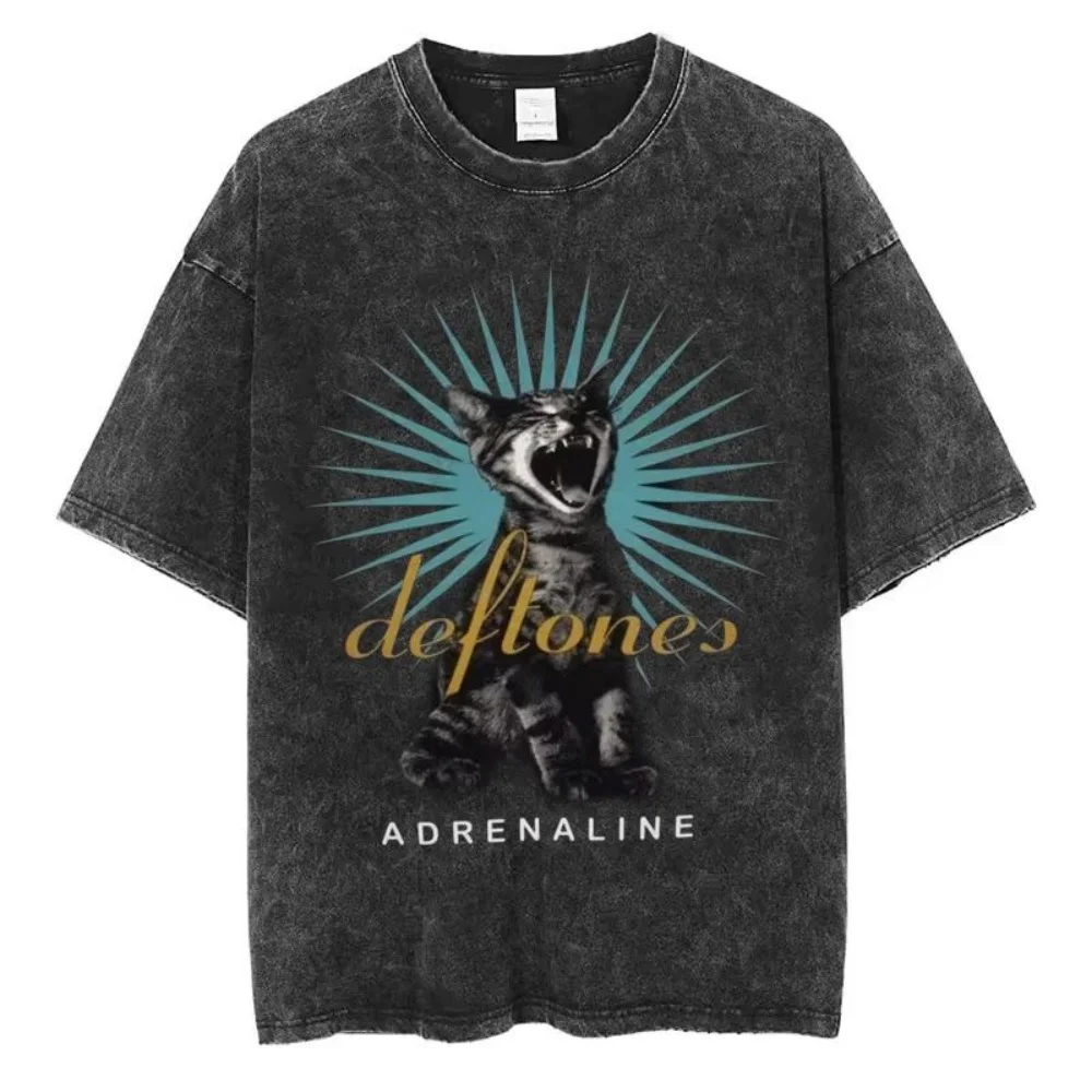 

Новая футболка в стиле хип-хоп Deftones с короткими рукавами и круглым вырезом Y2k, мужская одежда, новинка в топе и футболках, мужская футболка Camisetas