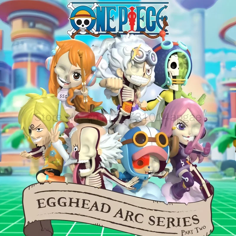 One Piece Mighty Jaxx Semi-Anatómico Vol.10 Isla Egghead Caja Sorpresa Juguete Coleccionable Decoración de Isla Misteriosa Juguetes de Moda Regalo
