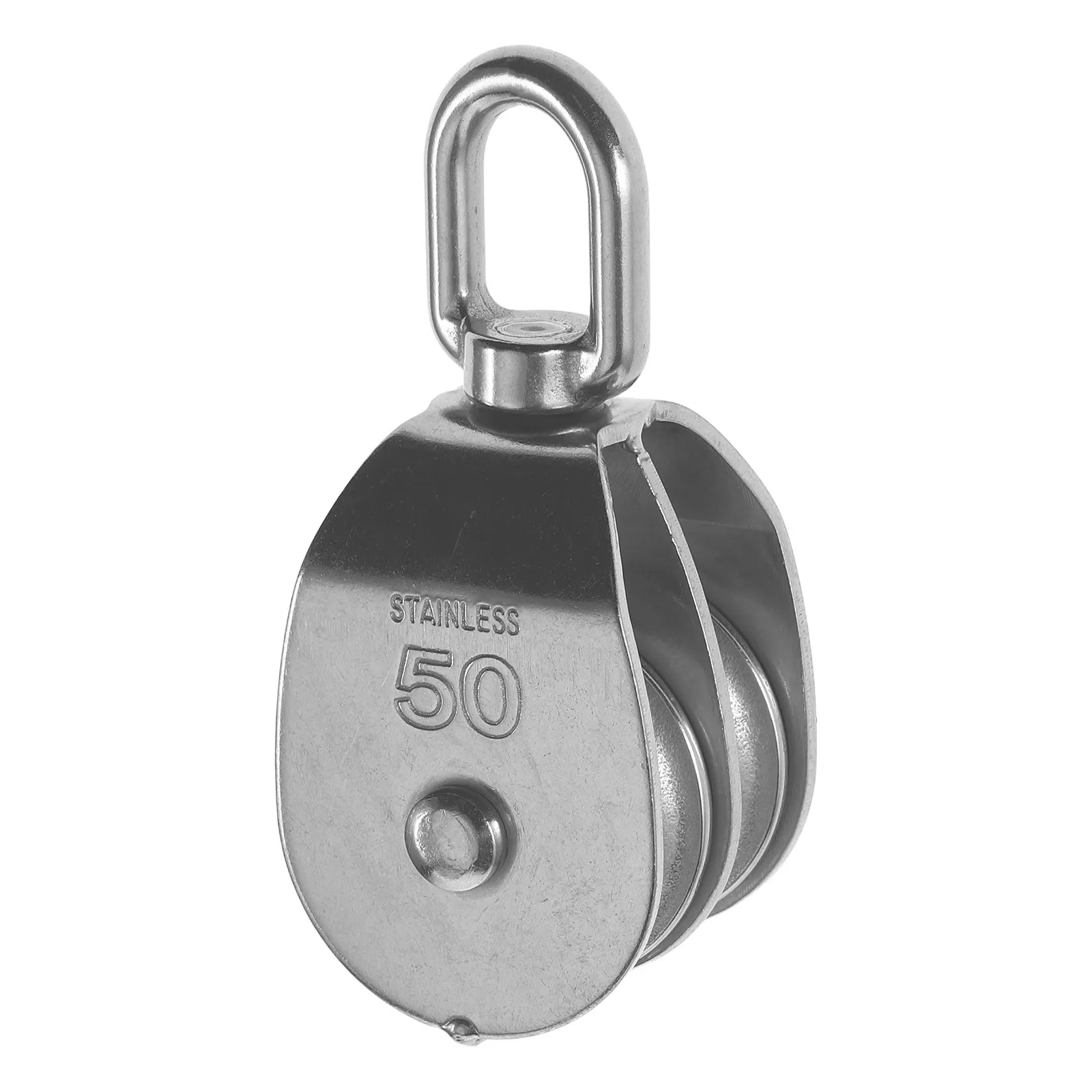 

Stainless Steel Dual Pulley Marine Heavy Duty Rope Wire Cable Block for Fishing Nets and Lifting