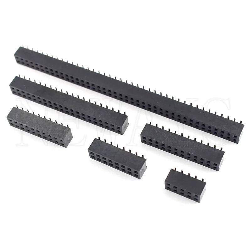 10Pcs 1.27mm Double Row Female Header Socket 4P 6P 8P 10P 12P 14P 16P 20P 22P 30P 40P 44 50 60 80 100 Pin Through Holes SMD PCB