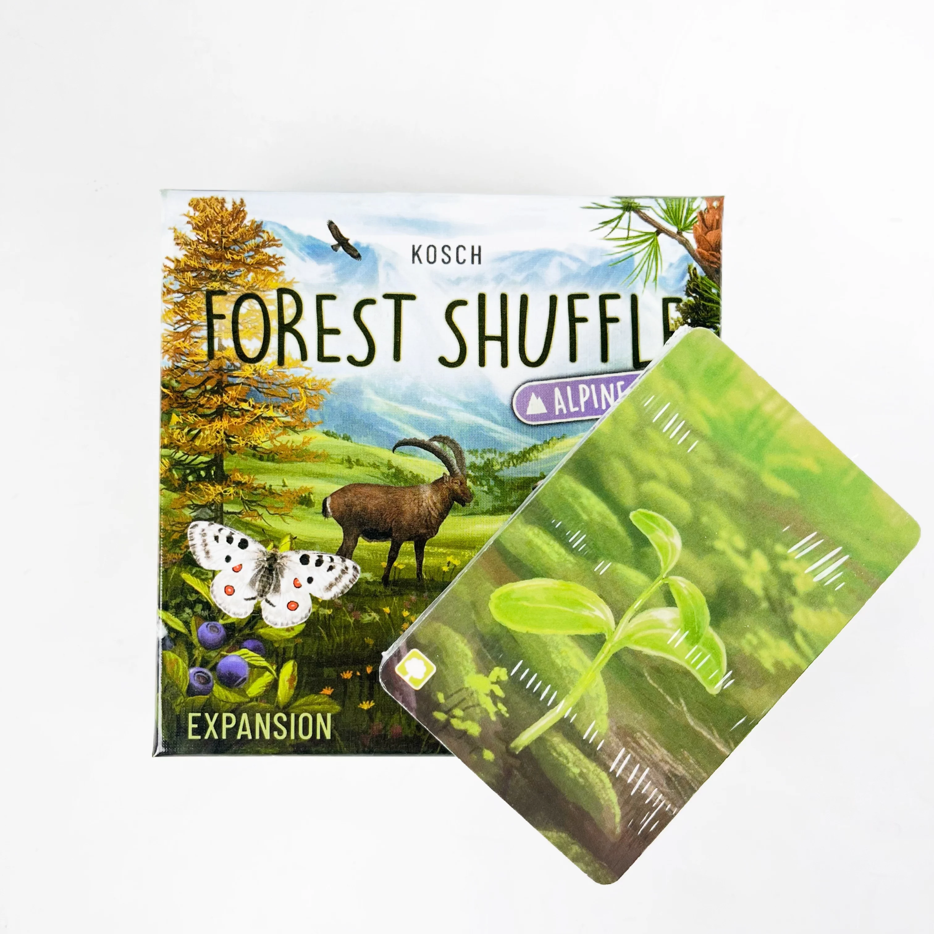 

Настольная игра Forest Shuffle: Alpine Expansion – требует основной игры, карточная игра на тему животных и леса.