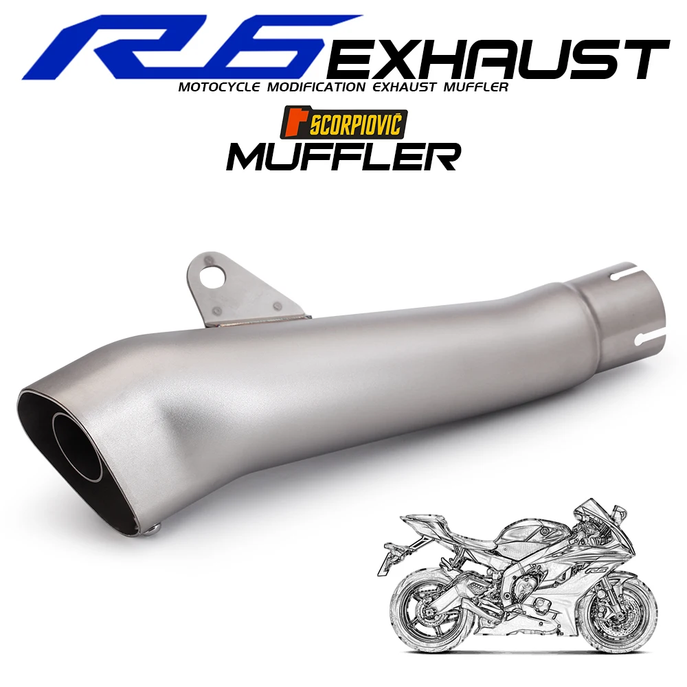 For Yamaha R6 YZF-R6 YZF R6 Motorcycle Exhaust System Muffler Middle Link Pipe 2006 - 2019