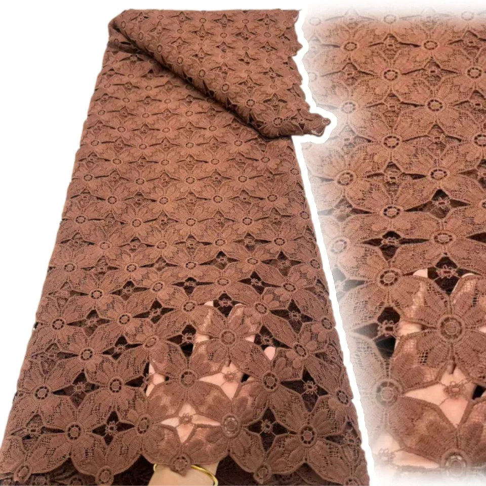 

2026 High-Quality African Water-Soluble Lace Fabric Purple Nigerian Milk Silk Sequined Lace Fabric Ideal for Evening Gowns 2203