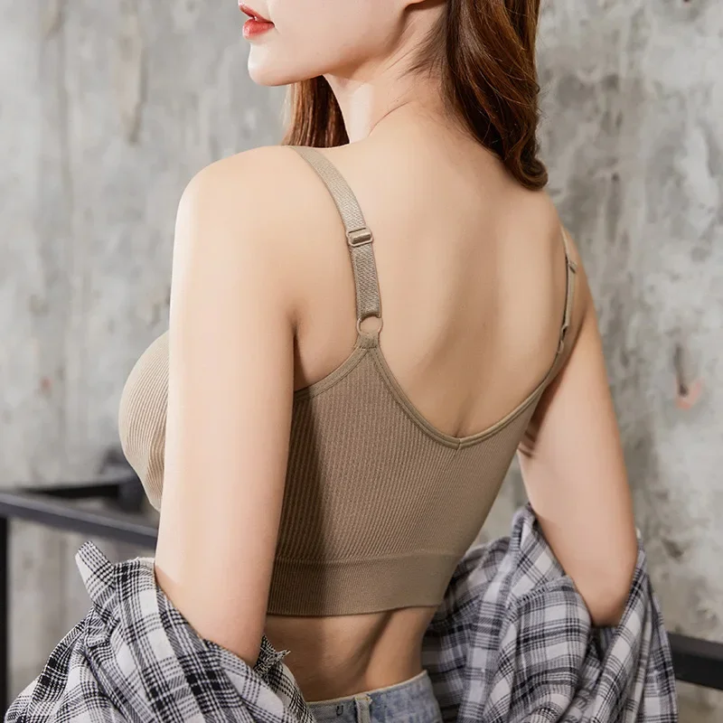 Sexy Seamless Brassiere Bras for Women Full Cup Breathable Bralette Wire Free Sleep Bra Tube Top for Sports High Quality image 2