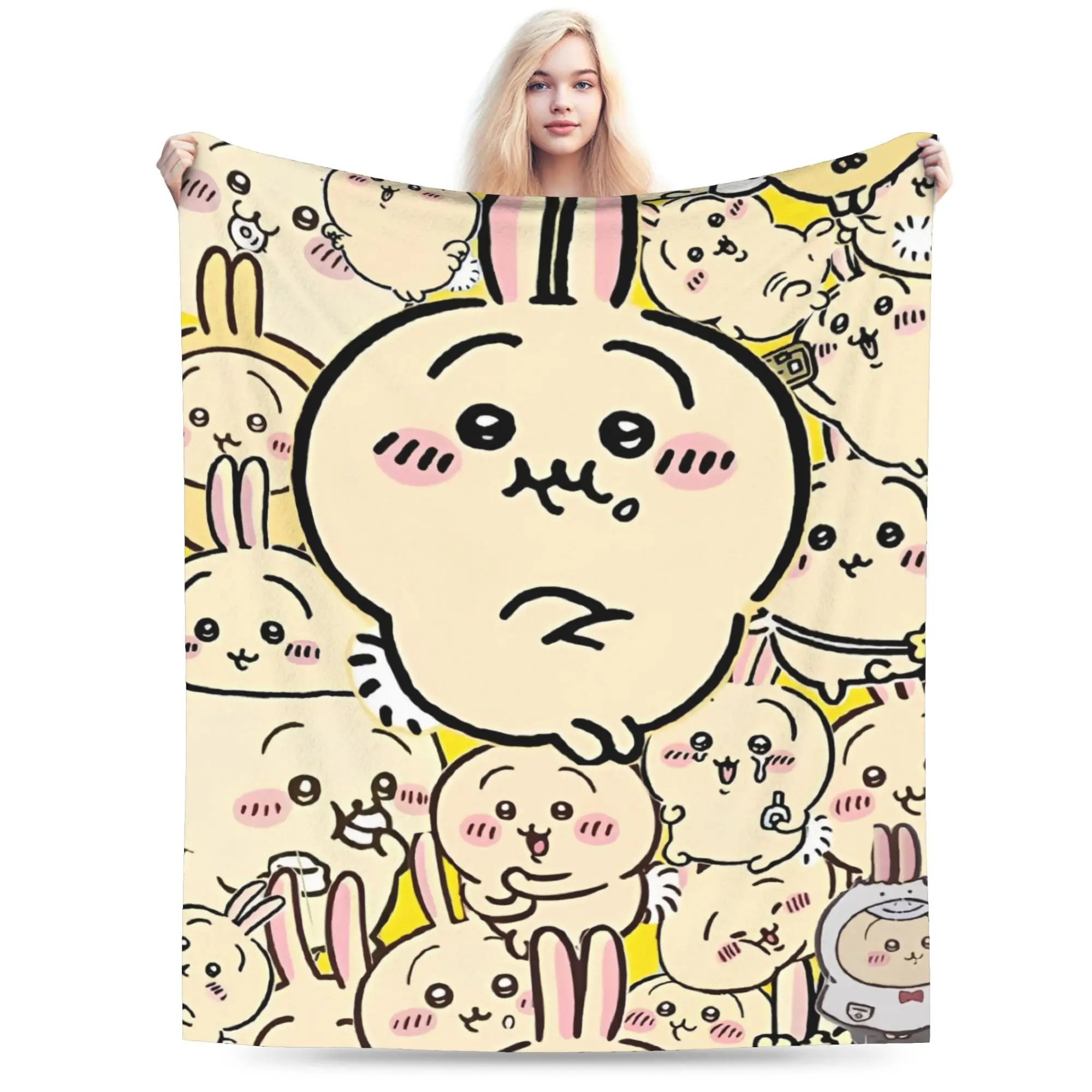 

C-Chiikawas Blanket Soft Warm Graphic Plush Throw Blanket For Girls Boys Outdoor Flannel Bedspread Bed Cover