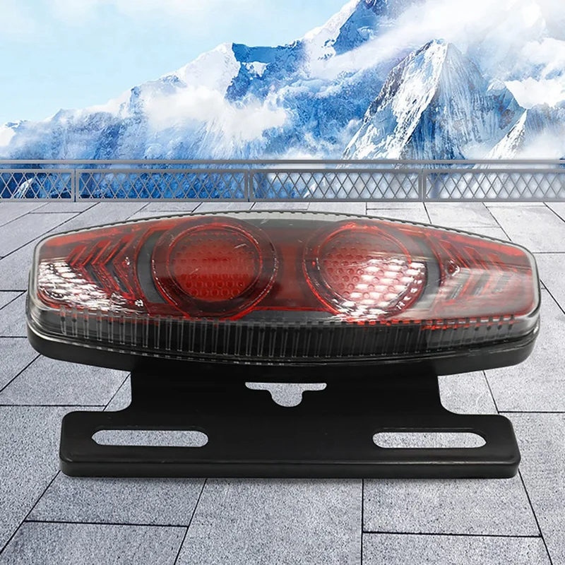 Ebike traseira led luz traseira 36v 48v lâmpada de advertência de segurança para acessórios de bicicleta elétrica sm conector noite ciclismo-abb