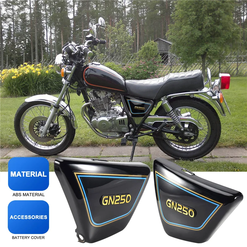 A45F-1 par de painéis de cobertura lateral direita e esquerda para peças de motocicleta suzuki gn 250 gn250 gn250 peças de motocicleta