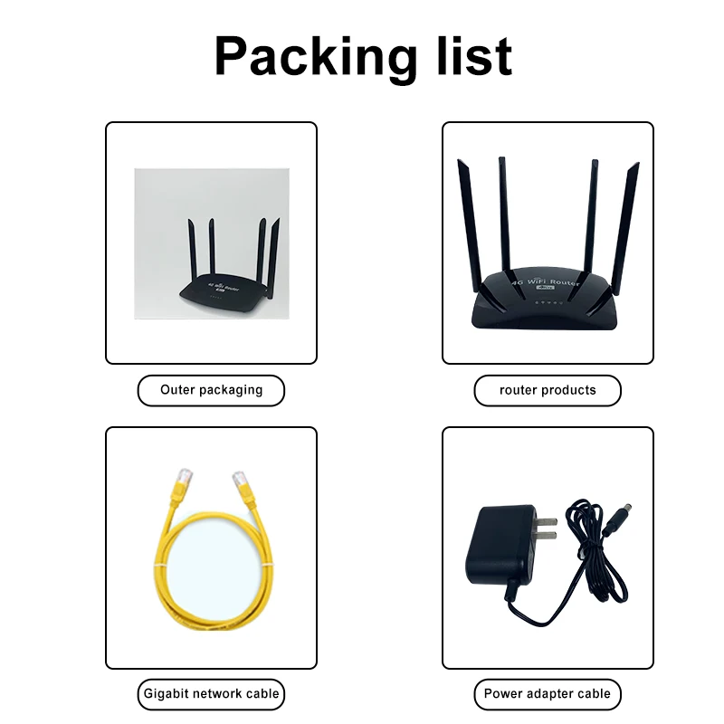 ZBT 4G LTE Router SIM Card for Europe Brasil 300Mbps Wifi Mobile Hotspot EM03-EU Module Access Point LAN WAN 4*Antenna Roteador