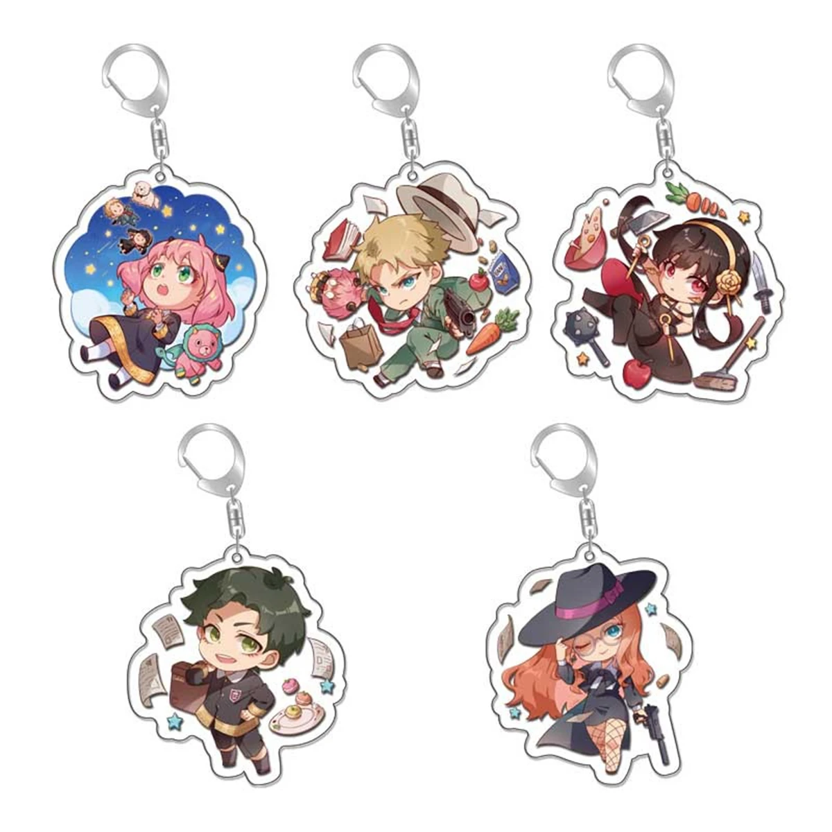 

Anime GOODS Acrylic Keychain cute y2k spy play house keychain for bag keys car key bag backpack collection display accessories