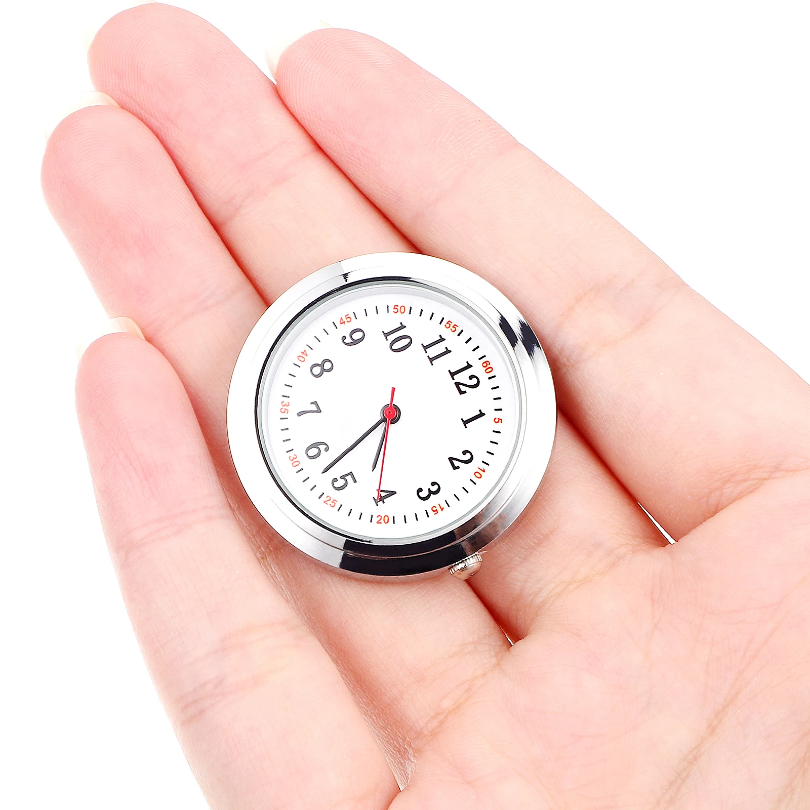 

2Pcs Watch Dial Clear Glass Material DIY Pocket Nurse Watches Vintage Clock Parts Accessories High Quality Movement
