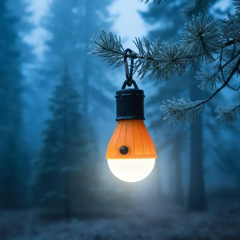 1/4Pcs Emergency Waterproof Adventure Hanging Light Portable LED Camping Lantern Tent Lamp Light Bulb AAA Batteries Powered