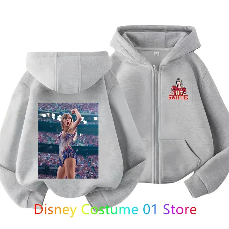 Children zipper Hoodie Sets 2Pcs Taylor The Eras Tour Hoodies Midnight Album Swift Print Sweatshirt Fleece Top Gift Kids Clothes