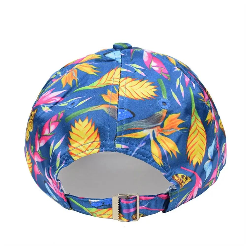 Women Spring Summer Sunscreen Baseball Caps Flower Floral Print Holiday Style Caps Casual Sport Dome Hats Fashion Beach Sun Hat