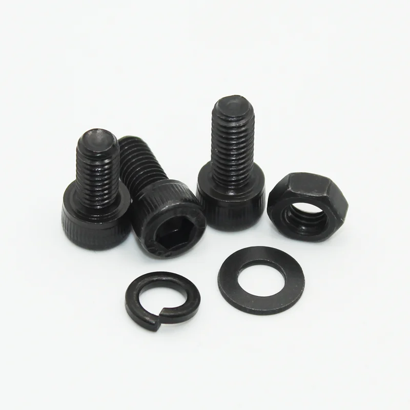 2500p schwarzer Stahl-Innensechskant-Rundkopfschrauben-Set M2 M3 M4 M5 M6 Güteklasse 12.9 DIN912 Inbus-Schrauben Muttern Unterlegscheiben-Sortiment-Set – Detail 5