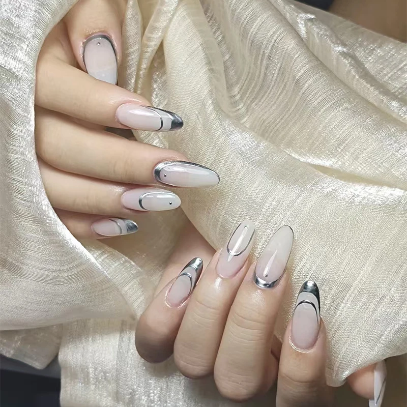 1 Lenzuola Francese Gradiente Linea Unghie Artistiche Adesivi 3D Autoadesivi Bianco + Nero Cursore Design Stencil Manicure Guide FAI DA TE Unghie Decor