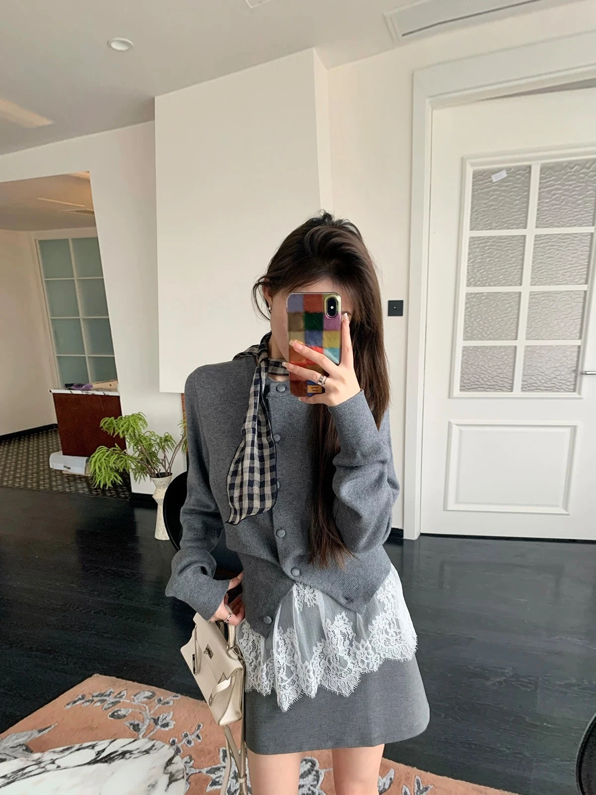 

Вязаный кардиган для женщин с круглым вырезом, универсальный, мягкой текстуры, стройнящий, базовый, в корейском стиле, для повседневной носки