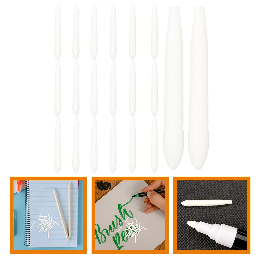 20 Pcs White Gel Pens Marker Nibs Painting Tips Replacements Marking Refill Child