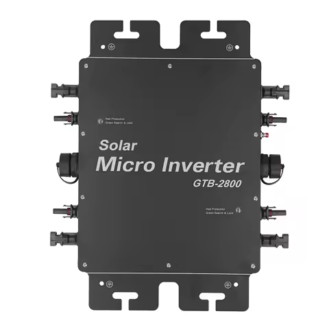 2800W Solar Grid Tie Inverter MPPT Power Micro Inverter with WiFi Control IP65 Waterproof EU Plug