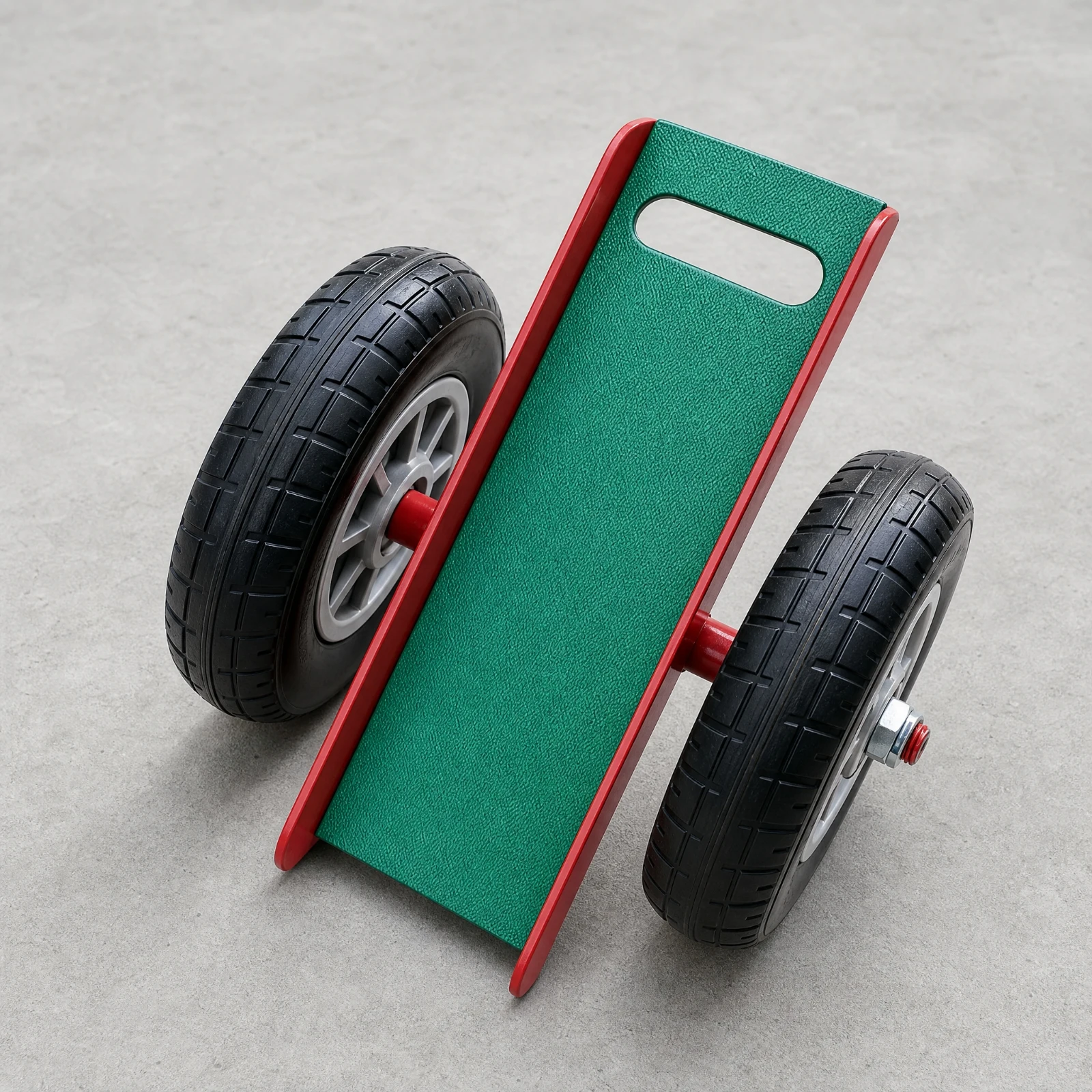 Reinforced Steel Frame Platform Cart with Rubber Wheels for Transporting Heavy Glass and Door Panels