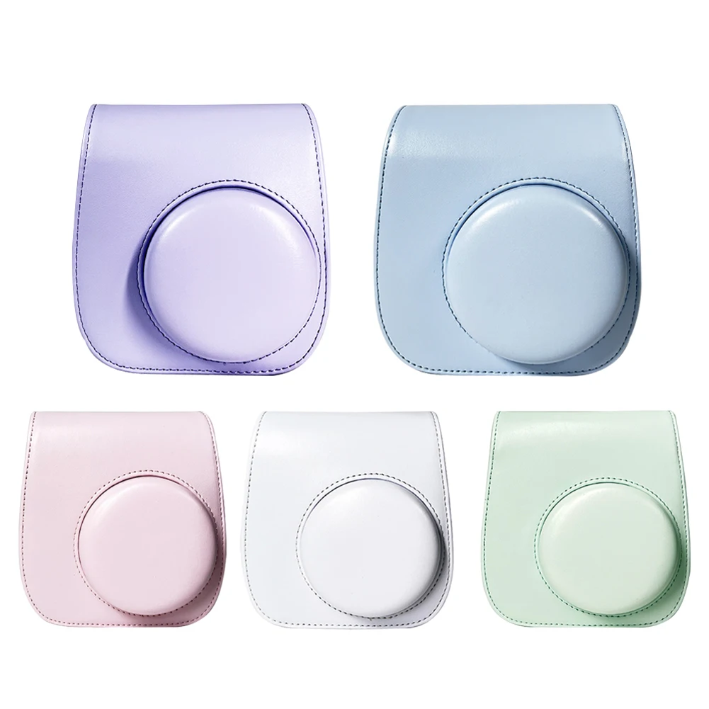 Retro กล้องกระเป๋ากล้องป้องกันกรณี PU หนัง Scratchproof อุปกรณ์เสริมสําหรับ Fujifilm Instax Mini 12/11/9/8