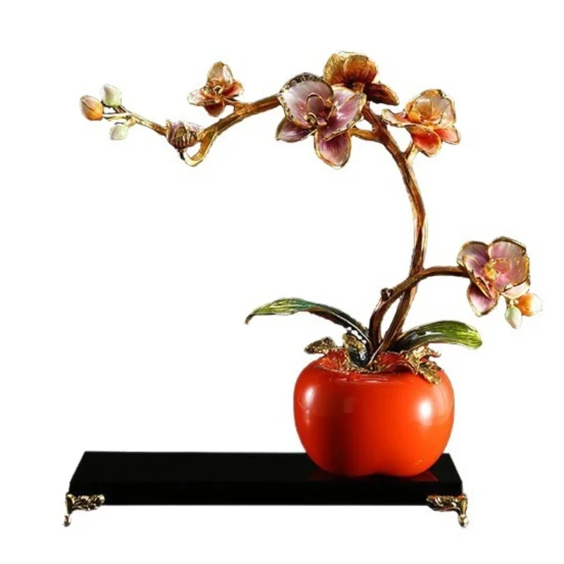 Enamel persimmon ornament Entrance cabinet TV cabinet Creative housewarming gifts
