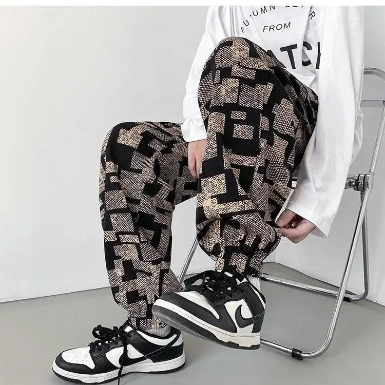 

Men's Large Size 300 Pou Autumnal Harem Sports Pants Trendy Hip Hop Loose Fit Casual Trousers High Waist Long Pants