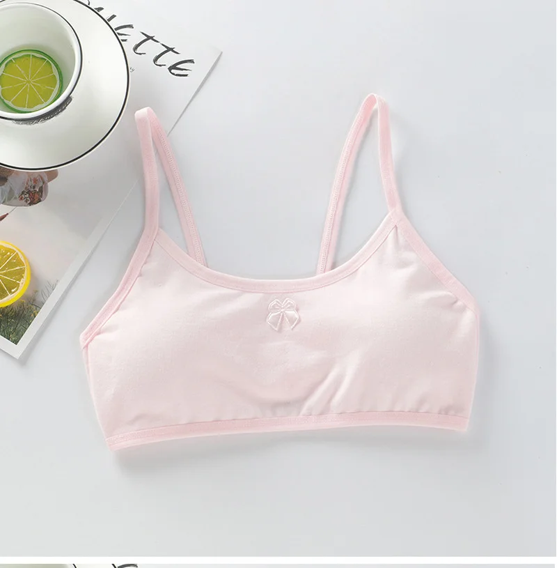 Child Cotton Bra For Young Girls Kids Teenage Underwear Wireless Small Training Puberty Bras Undergarment Clothes