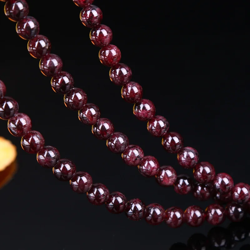 

4/6/8/10mm Dark Red Garnet Gems Natural Stone Reiki Healing Crystal Round Loose Spacer Quartz for Jewelry DIY Making Accessories