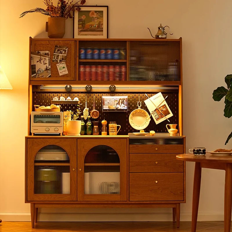 Wood Modern Bar Cabinet Shelves Luxury Living Room Mobile Wine Cabinet Display Multifunctional Armadi Aperti Trendy Furniture