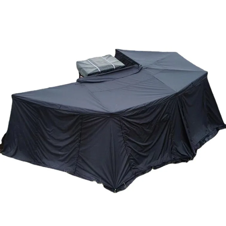 Outdoor Camping 270 Degrees Free Standing Fox Wing Awning 360 Car Side Freestanding Awning With LED